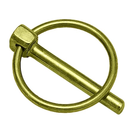 Lynch Pin, 7/16 in Dia, 1-1/2 in L, 1-1/2 in Usable Lg, Steel, 100 PK