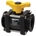 Manual 2-Way Ball Valve,Flange,Polypro