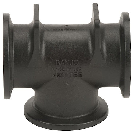 PP, Tee, 2 in Flange,  Flange