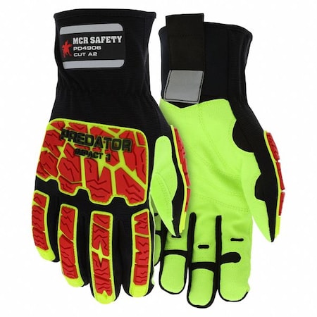 Mechanics Gloves,3XL,Spandex,Black,PR