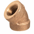 45 Degrees  Elbow Brass Brass Class 250 Pipe Fittings, 1 1/2 in Female NPT X 1 1/2 in Female NPT