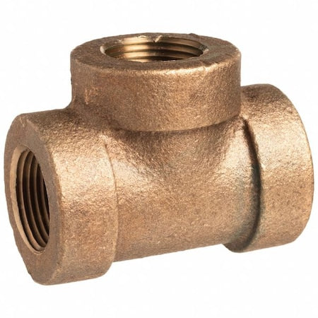 Tee Brass Brass Class 250 Pipe Fittings, 1 1/2 in Female NPT X 1 1/2 in Female NPT
