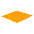 Detectable Warning Tile Polymer Yellow, 48 in W x 24 in L, 3/16 in Thick