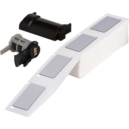 Pre-Cut Label Stock Roll, Silver, Gloss