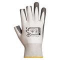 Coated Gloves, Polyurethane, Smooth, Palm, Not Rated Abrasion Level, White, 7 1 PR