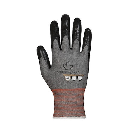 Cut-Resistant Coated Gloves, Cut Level A9 ,Dipped ,Nitrile ,Textured ,M ( 8 ) 1 PR