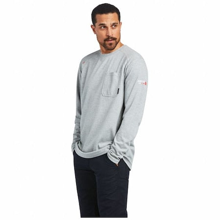 Men's FR Durastretch Work Shirt, 16.4 cal/sq cm, L, Max Protect Inherent Crew