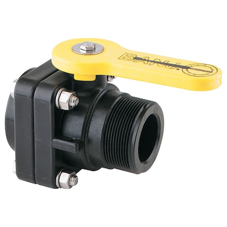 Manual 2-Way Ball Valve,NPT,Polypro