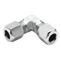 9/16-18" x 3/8" Compression x Male SS Union Elbow