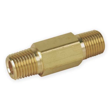 Hex Long Nipple Brass Pipe Fitting, 1/2 in Male NPT X 1/2 in Male NPT