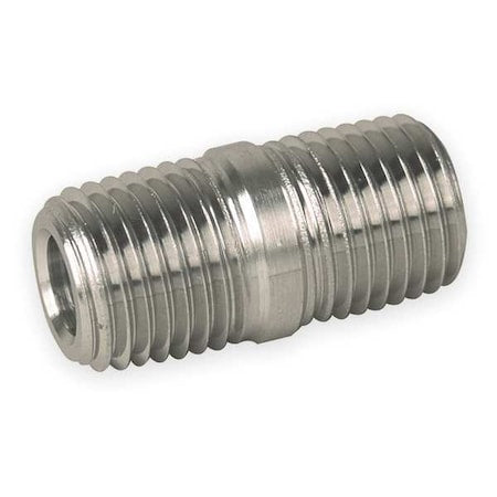 1/2" MNPT x 1/2" TBE Stainless Steel Close Pipe Nipple