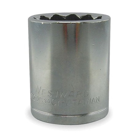 3/8 in Drive, 22mm 6 pt Metric Socket, 12 Points