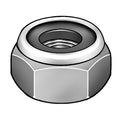 Nylon Insert Lock Nut, 1/4"-20, Steel, Grade 2, Zinc Plated, 3/8 in Ht, 100 PK