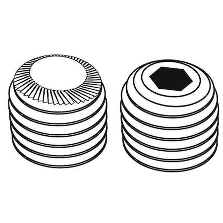 ScktStScrw,KnrldCpPt,#10-32,3/16"L,PK100