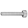 Thumb Screw, #8-32 Thread Size, Round, Plain 18-8 Stainless Steel, 3/16 in Head Ht, 3/8 in Lg