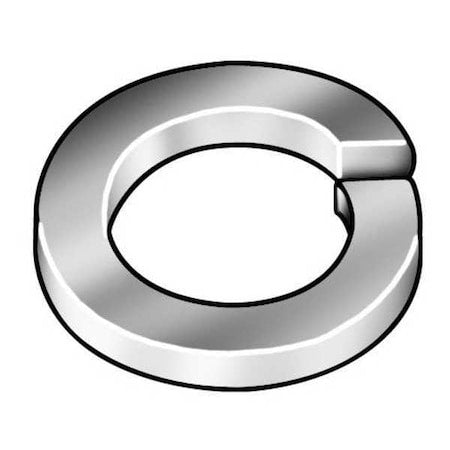 Split Lock Washer, For Screw Size 9/16 in Steel, Plain Finish, 50 PK