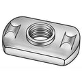 Tab Weld Nut, #10-32, Steel, 7/16 in Wd, 5/8 in Lg, 1/32 in Ht, 50 PK