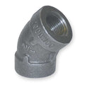 45 Elbow, Malleable Iron, 1/4 in, NPT