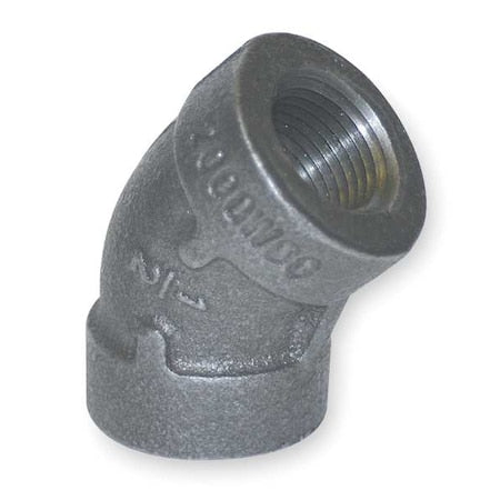 45 Elbow, Malleable Iron, 1/4 in, NPT