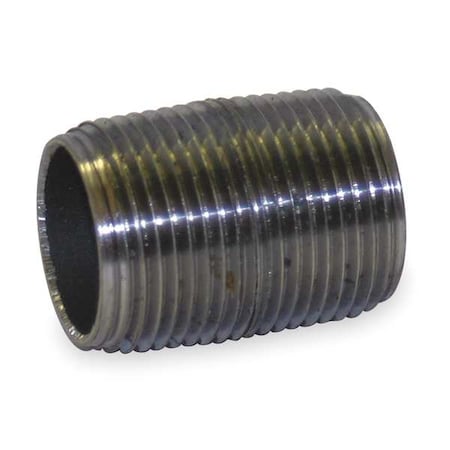 1-1/4" Close Black Pipe Nipple Sch 80
