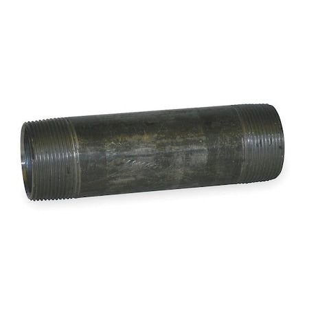 1-1/4" x 6" Black Pipe Nipple Sch 80
