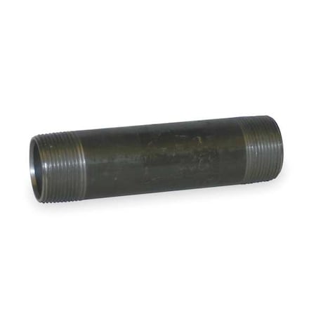 1-1/2" x 6" Black Pipe Nipple Sch 80