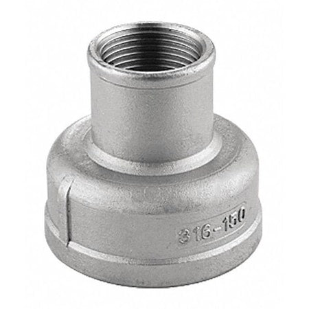 1" x 3/8" FNPT 304 SS Reducing Coupling
