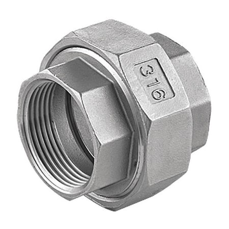 3/8 in FNPT 316 Stainless Steel Threaded Union, Class 150