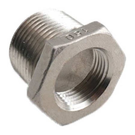 Hex Bushing, 3/8 in x 1/4 in, Male NPT x Female NPT, 316 Stainless Steel, Class 150