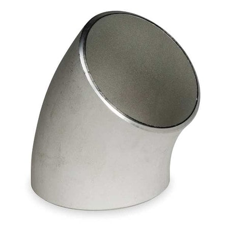 4 in. Butt Weld 304L Stainless Steel Long Radius 45 Degree Elbow Schedule 40