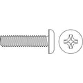 #6-32 x 3/16 in Phillips Pan Machine Screw, Zinc Plated Steel, 100 PK