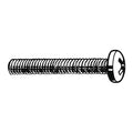 3/8"-16 x 2-1/2 in Phillips Pan Machine Screw, Plain 18-8 Stainless Steel, 10 PK