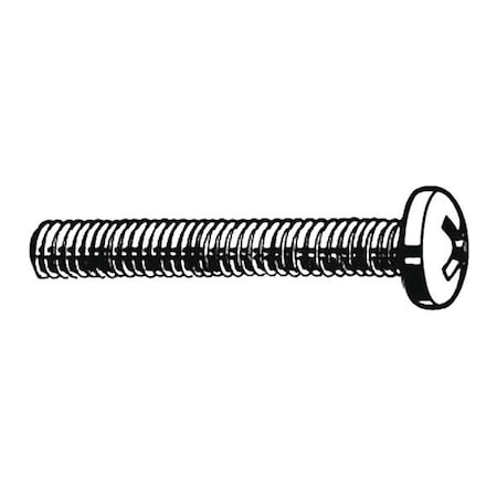 3/8"-16 x 2-1/2 in Phillips Pan Machine Screw, Plain 18-8 Stainless Steel, 10 PK