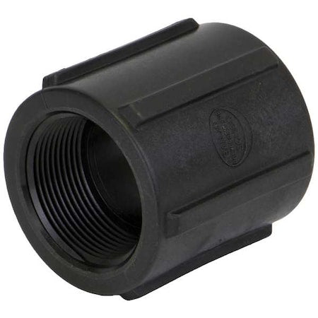 Coupling, Polypropylene, 1-1/2", Schedule 80, 300 psi Max Pressure