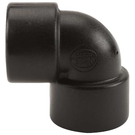 90 Degree Elbow, Polypropylene, 1", Schedule 80, 300 psi Max Pressure