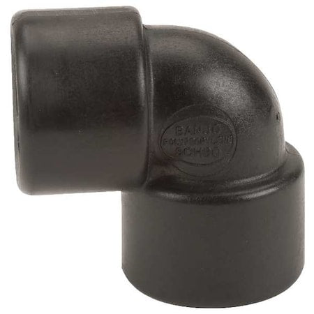 90 Degree Elbow, Polypropylene, 3/4", Schedule 80, 300 psi Max Pressure