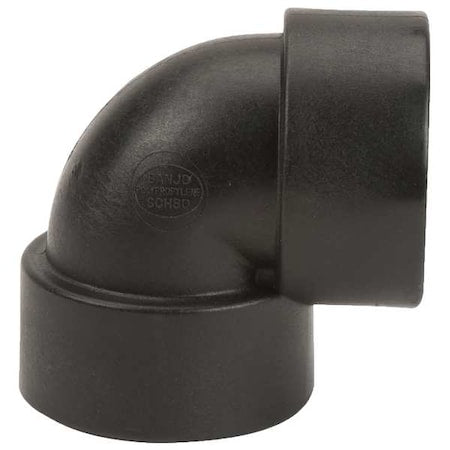 90 Degree Elbow, Polypropylene, 2", Schedule 80, 300 psi Max Pressure