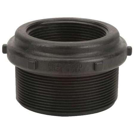 Reducing Bushing, Polypropylene, 4" x 3", Schedule 80, 300 psi Max Pressure