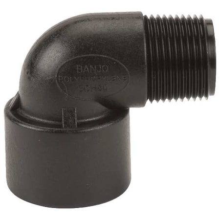 90 Degree Street Elbow, Polypropylene, 3/4", Schedule 80, 300 psi Max Pressure