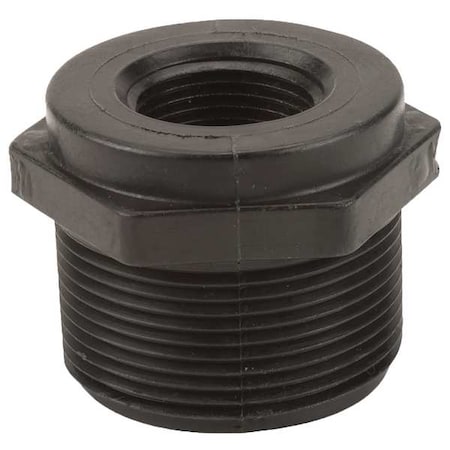 Reducing Bushing, Polypropylene, 1-1/2" x 3/4", Schedule 80, 300 psi Max Pressure
