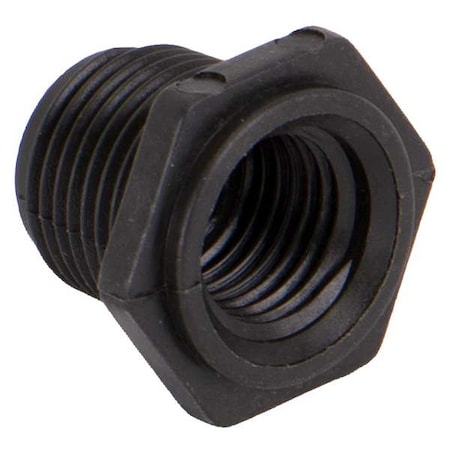 Reducing Bushing, Polypropylene, 3/8" x 1/4", Schedule 80, 300 psi Max Pressure