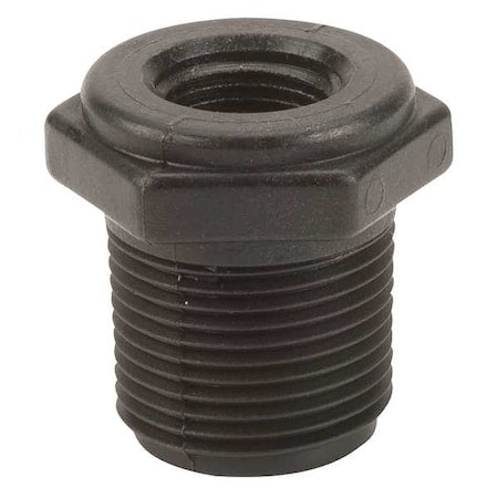Reducing Bushing, Polypropylene, 3/4" x 3/8", Schedule 80, 300 psi Max Pressure