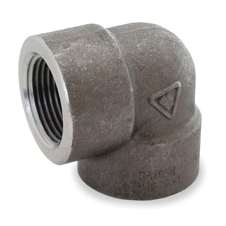 90 Degree Elbow 90 Degree Elbow, 1/2" Pipe, FNPT, Black Forged Steel, Class 3000