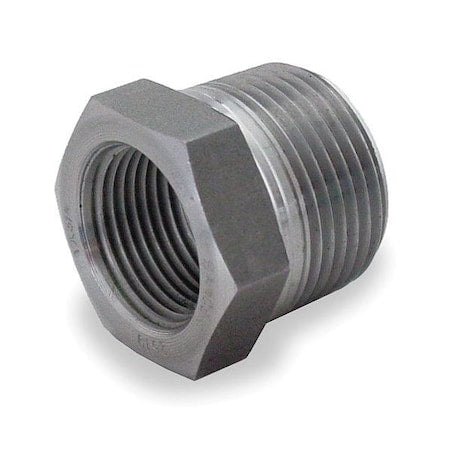 Bushing Bushing, 1" x 3/4" Pipe, NPT, Black Forged Steel, Class 3000