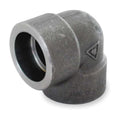 90 Degree Elbow 90 Degree Elbow, 3/4" Pipe, Socket Weld, Black Forged Steel, Class 3000