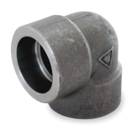 90 Degree Elbow 90 Degree Elbow, 3/4" Pipe, Socket Weld, Black Forged Steel, Class 3000