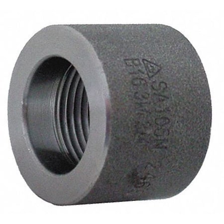 Half Coupling Half Coupling, 3/4" Pipe, FNPT, Black Forged Steel, Class 3000