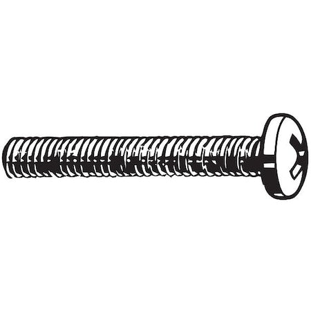 #8-32 x 2 in Phillips Pan Machine Screw, Zinc Plated Steel, 100 PK