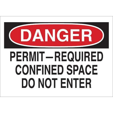 Safety Sign Label, 3 1/2 in H x 5 in W, Polyester, Horizontal Rectangle