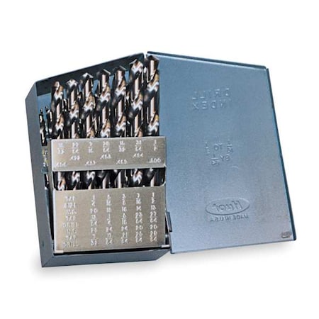 13PC 118 Degree General Purpose Jobber Lengh Drill Set Chicago-Latrobe 150D Bright HSS 1/16-1/4x1/64